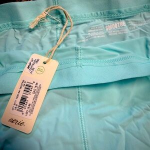 aerie Smooth High Waisted Boyshorts - Aqua Blue